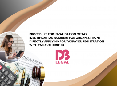 PROCEDURE FOR INVALIDATION OF TAX IDENTIFICATION NUMBERS FOR ORGANIZATIONS DIRECTLY APPLYING FOR TAXPAYER REGISTRATION WITH TAX AUTHORITIES