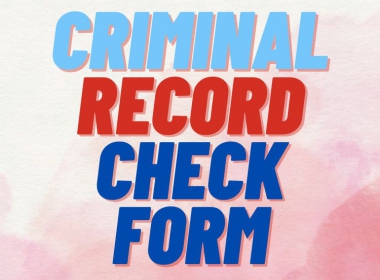 Criminal Record Check Information Form